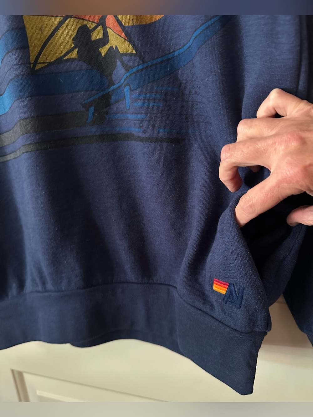 Aviator Nation Medium Surf Sunset Crewneck Sweatshirt Pockets Unisex - Picture 5 of 13